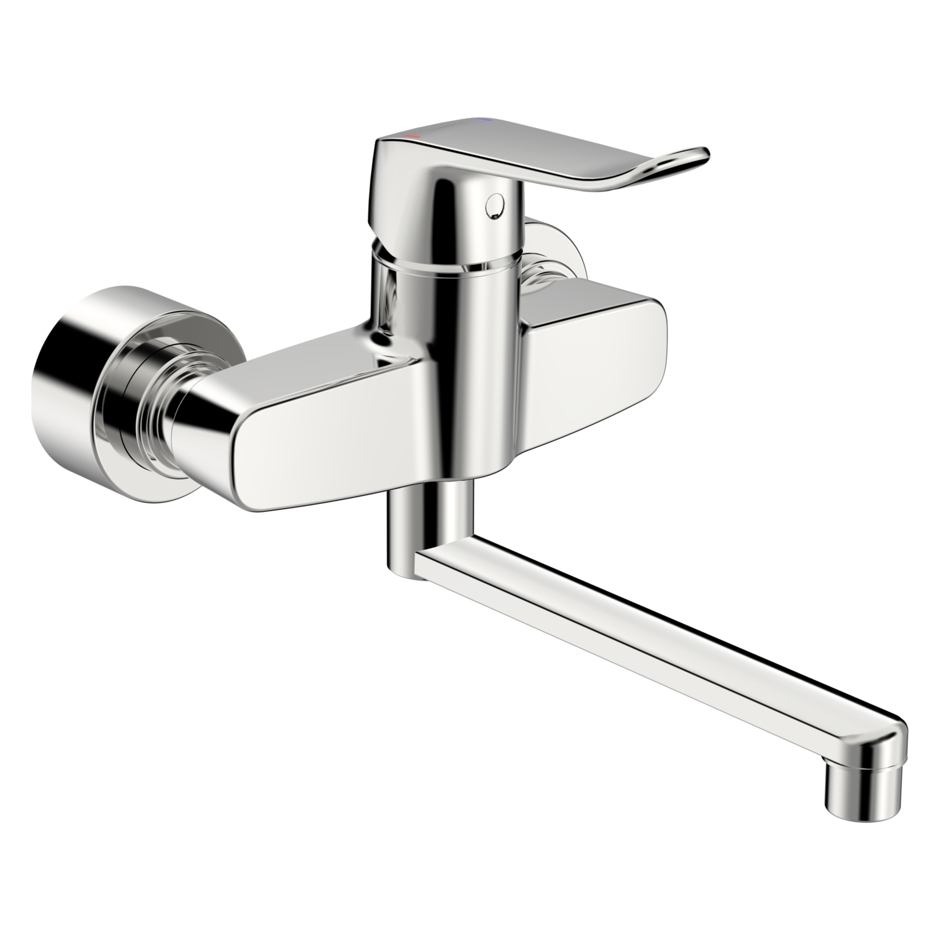 Einhand-Waschtischarmatur Bedienungshebel lang „Clinica“ Ausladung 277 mm in Chrom Einhand-Waschtischarmatur Bedienungshebel lang „Clinica“ Ausladung 277 mm in Chrom