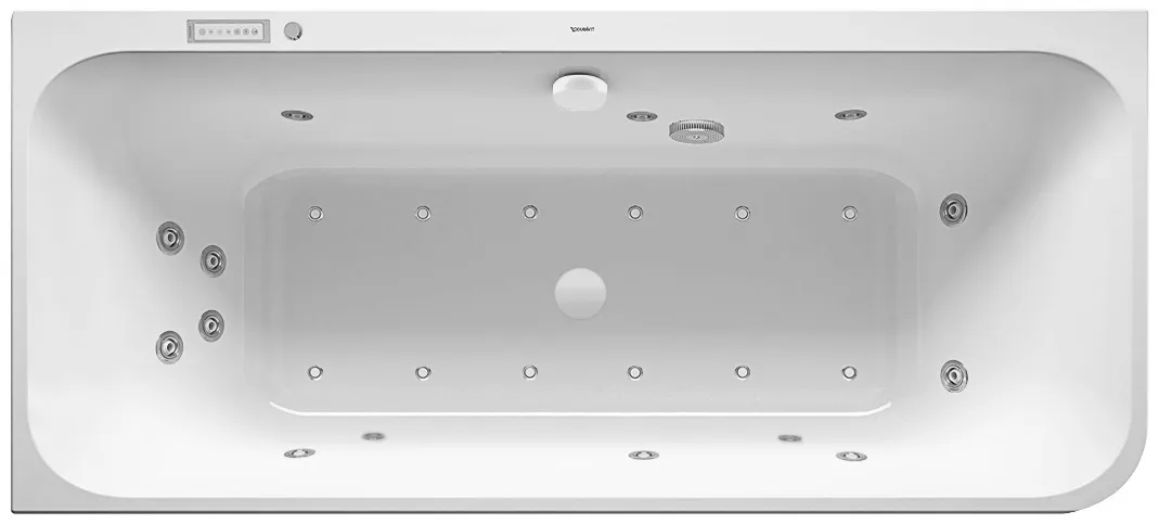 Duravit Whirlwanne „Happy D.2 Plus“ vorwand rechteck 1800 × 800 mm, links mit Combi-System E, in Weiß Ausführung: links / Whirlsystem: mit Combi-System E Duravit Whirlwanne „Happy D.2 Plus“ vorwand rechteck 1800 × 800 mm, links mit Combi-System E, in Weiß Ausführung: links / Whirlsystem: mit Combi-System E