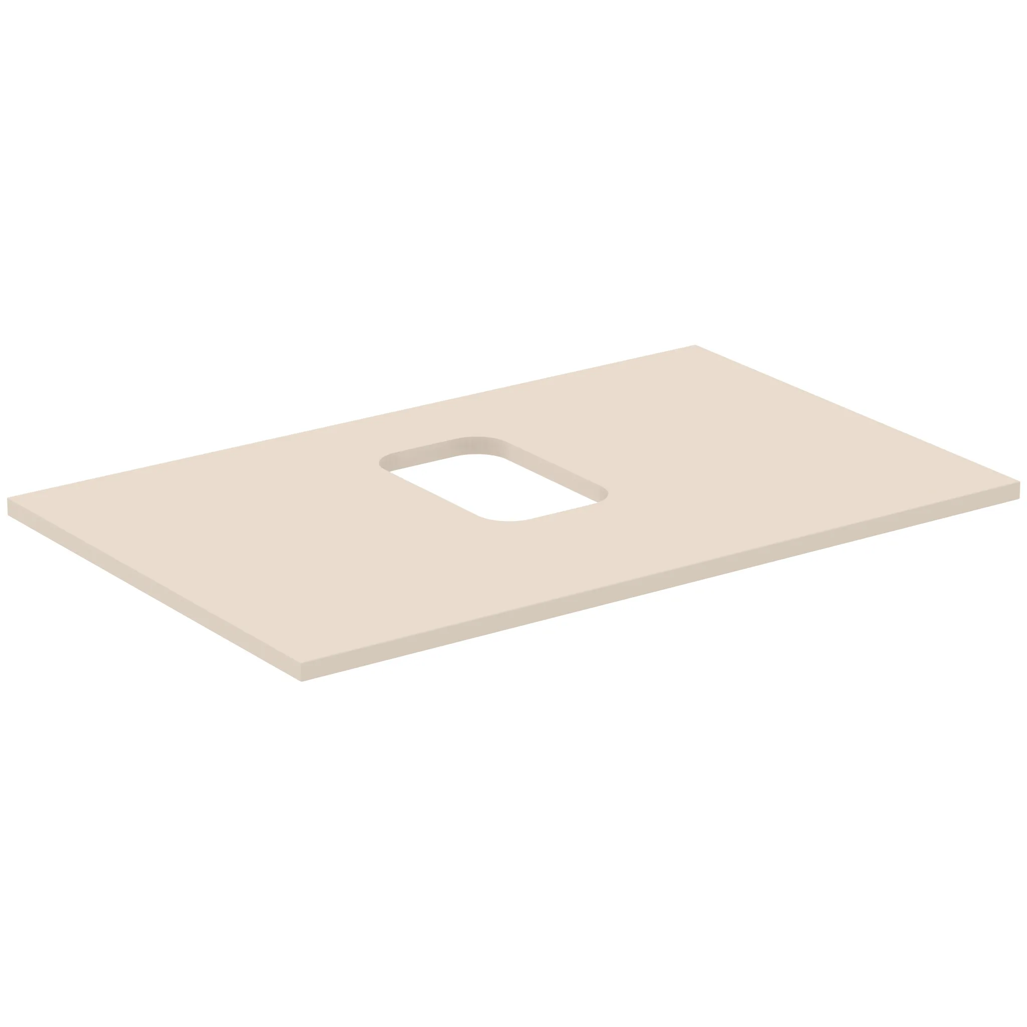 Waschtischplatte i.life B mittiger Ausschnitt für eine Schale 802x507x18mm Weiß matt Waschtischplatte i.life B mittiger Ausschnitt für eine Schale 802x507x18mm Weiß matt