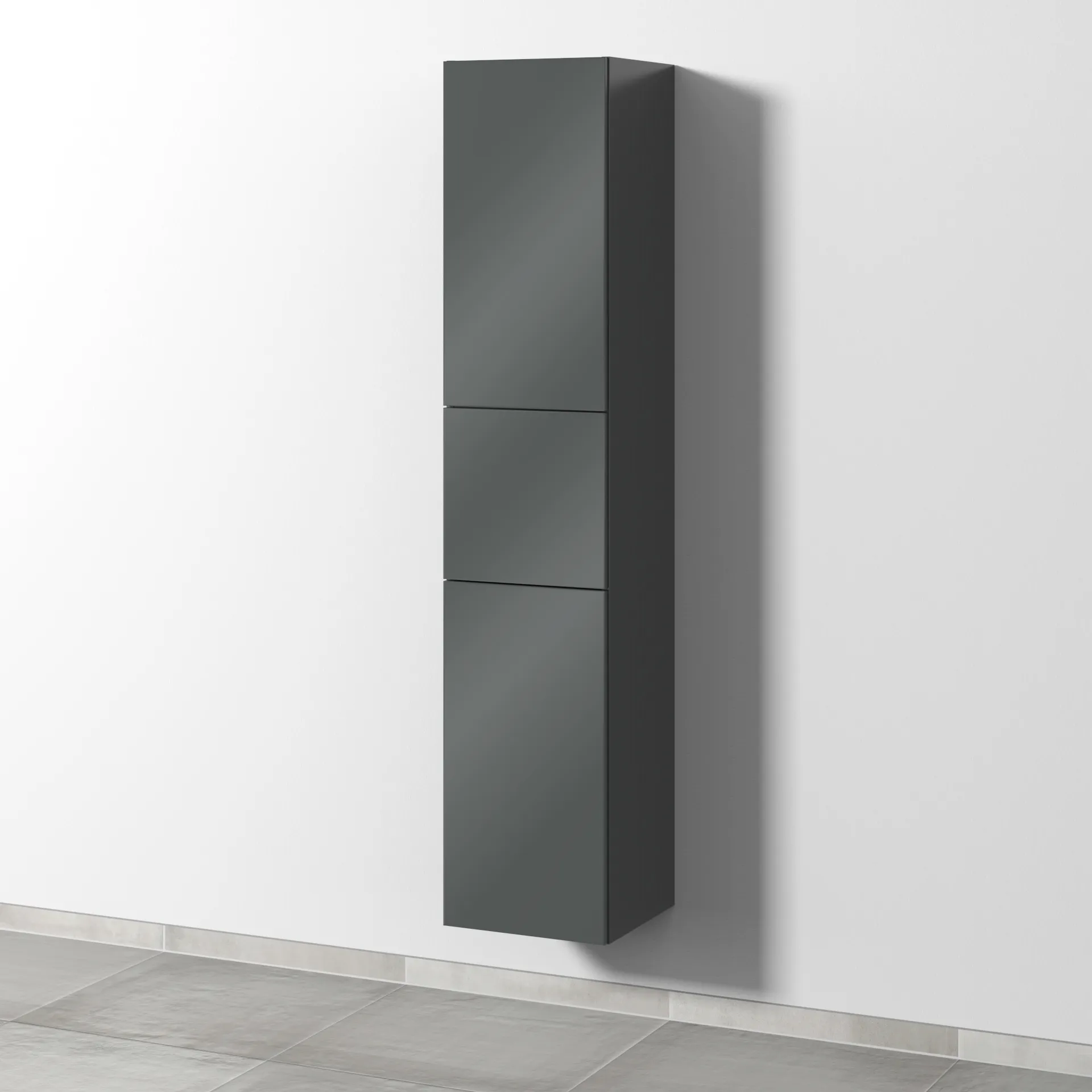 Sanipa Hochschrank „3way“ 350 × 1700 × 345 mm Anschlag links, in Anthrazit (glanz), Anschlag links