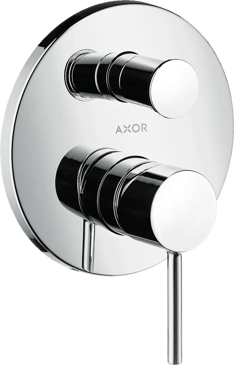 Hansgrohe AXOR Starck Einhebel-Wannenmischer Unterputz Chrom, 2 Verbraucher, max. Durchfluss 26 l/min, Keramikmischsystem, einstellbare Temperaturbegrenzung, automatische Rückstellung, für Durchlauferhitzer geeignet, EN 1717 Hansgrohe AXOR Starck Einhebel-Wannenmischer Unterputz Chrom, 2 Verbraucher, max. Durchfluss 26 l/min, Keramikmischsystem, einstellbare Temperaturbegrenzung, automatische Rückstellung, für Durchlauferhitzer geeignet, EN 1717