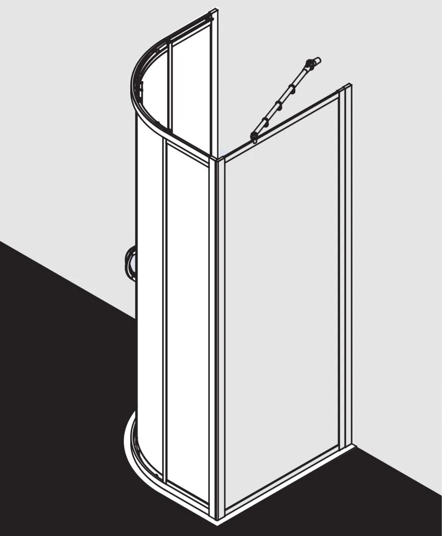 Kermi Duschdesign Viertelkreis-Duschkabine mit Gleittüren für gleichschenklige Wannen „NOVA 2000“ Glas Kerolan Fontana, Profile Weiß (RAL 9016), BV: 975 - 1000 mm WE: 985 - 1010 mm H: 1850 mm Kermi Duschdesign Viertelkreis-Duschkabine mit Gleittüren für gleichschenklige Wannen „NOVA 2000“ Glas Kerolan Fontana, Profile Weiß (RAL 9016), BV: 975 - 1000 mm WE: 985 - 1010 mm H: 1850 mm