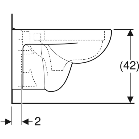 Set Tiefspül-WC Tiefspül-WC Geberit Renova Plan mit WC-Sitz Geberit Warp-Over-Design Renova Plan