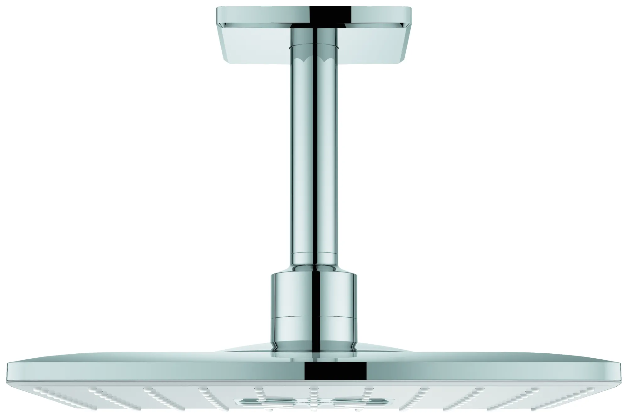 Kopfbrauseset Rainshower SmartActive 310 Cube 26481, 2 Strahlarten, Deckenauslass 142 mm, eckige Form, chrom Farbe: moon white Kopfbrauseset Rainshower SmartActive 310 Cube 26481, 2 Strahlarten, Deckenauslass 142 mm, eckige Form, chrom Farbe: moon white