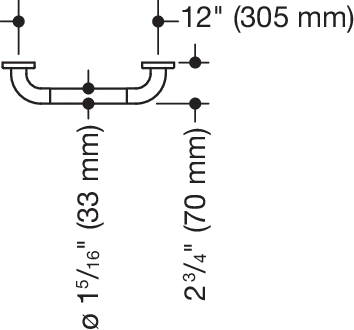 HEWI Haltegriff „Serie 801“ in Rubinrot