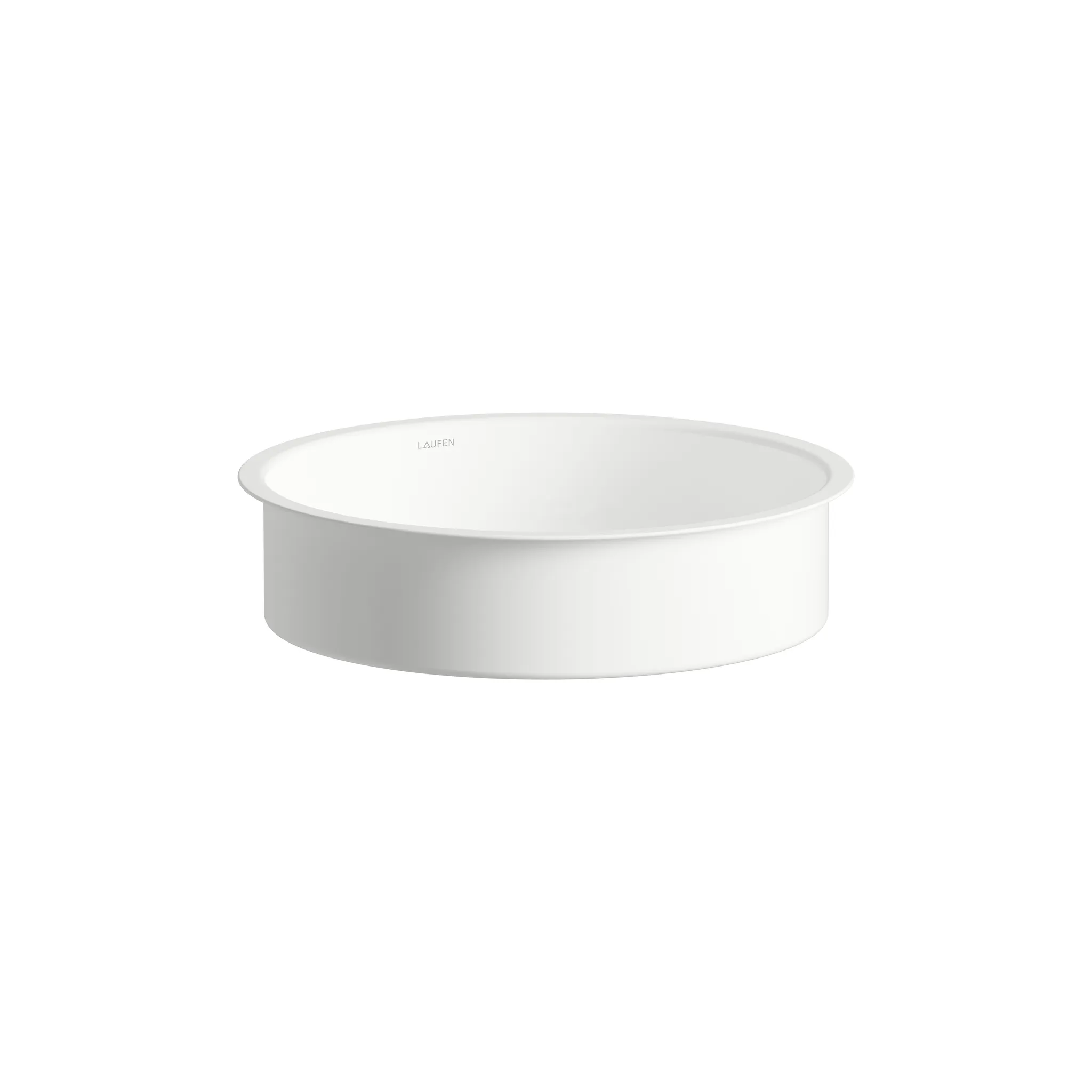 Laufen Einbauwaschtisch UNISONO rund ohne Armaturenloch ohne Überlauf 369 x 369 x 114 mm in weiß