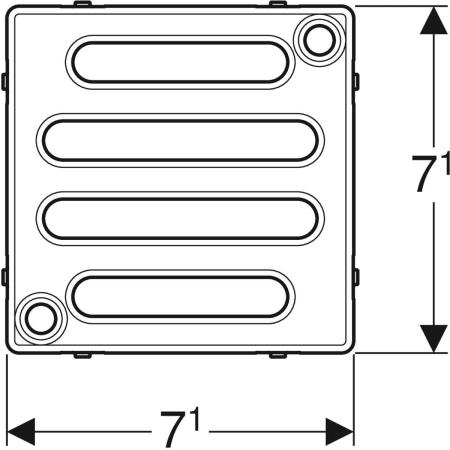 Rost verschraubbar, 8 x 8 cm Rost verschraubbar, 8 x 8 cm