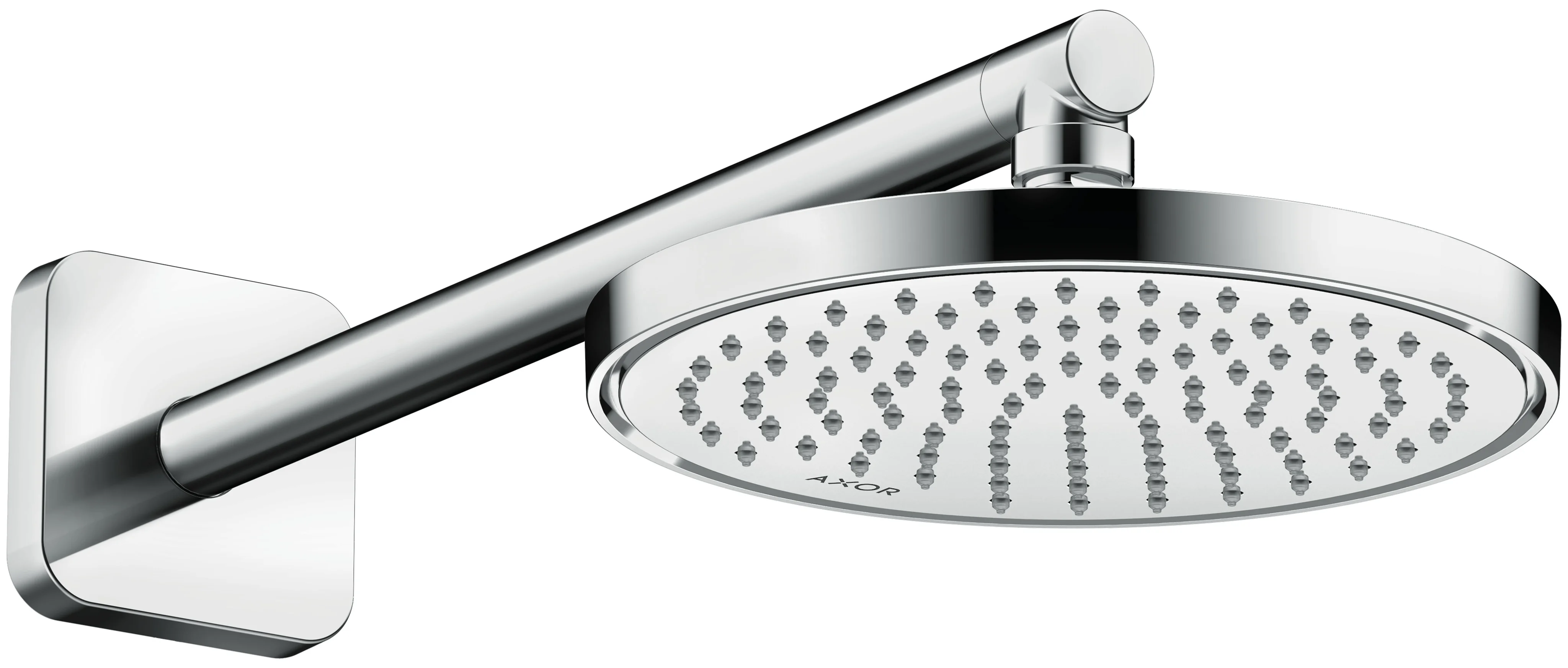 Hansgrohe AXOR ShowerSolutions Kopfbrause 220 1jet EcoSmart Chrom, 220 mm Brausekopfgröße, verstellbarer Winkel, abnehmbar zur Reinigung