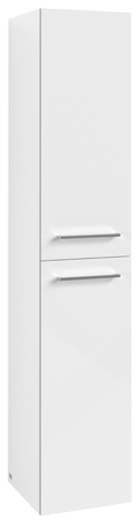 Villeroy & Boch Hochschrank „Avento“ 35 × 176 × 37,2 × 37,2 cm in Crystal White, Anschlag links, Soft Closing, 2 Türen