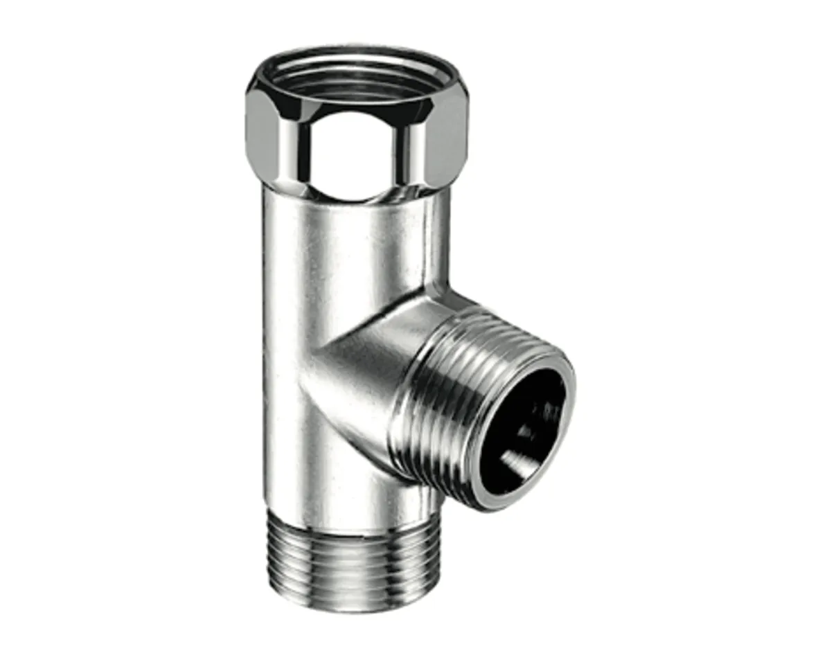 T-Stück, Überwurfmutter DN 20 G 3/4 IG, 2x DN 20 G 3/4 AG, chrom T-Stück, Überwurfmutter DN 20 G 3/4 IG, 2x DN 20 G 3/4 AG, chrom