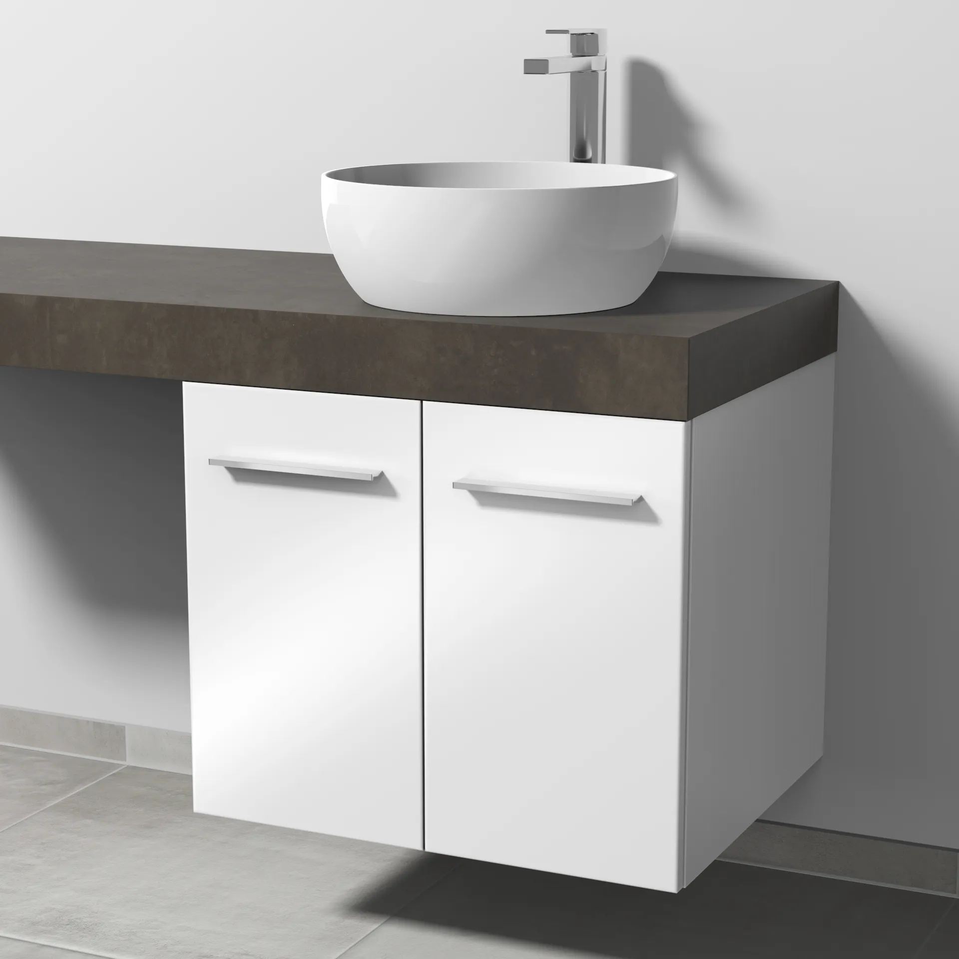 Sanipa Waschtischunterschrank „2morrow“ 600 × 510 × 520 mm in Weiß (glanz)