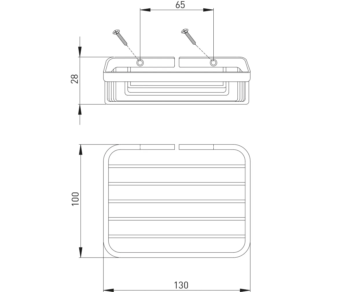ASW Seifenkorb chrom geschlossen, 130 mm x 100 mm ASW Seifenkorb chrom geschlossen, 130 mm x 100 mm