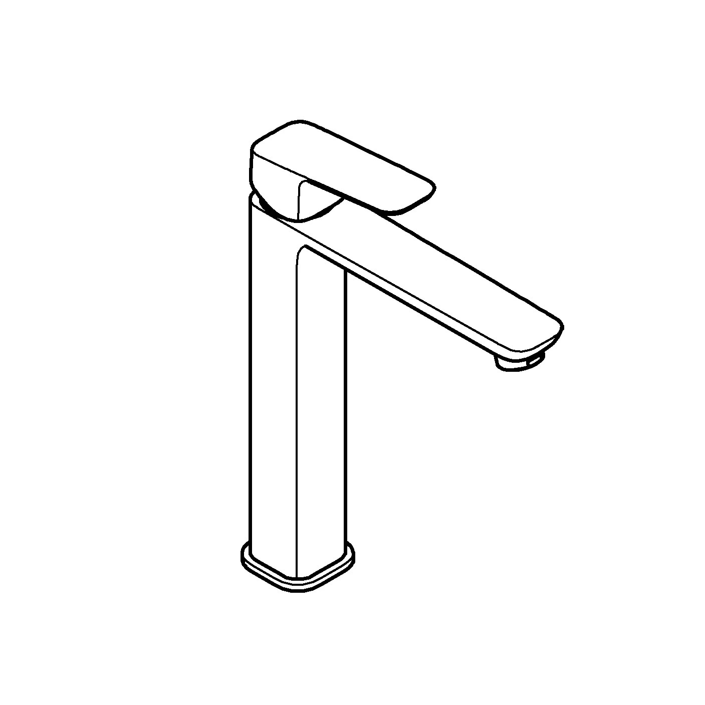Einhand-Waschtischbatterie Cubeo 101729, XL-Size, glatter Körper, für freistehende Waschschüsseln, chrom Einhand-Waschtischbatterie Cubeo 101729, XL-Size, glatter Körper, für freistehende Waschschüsseln, chrom