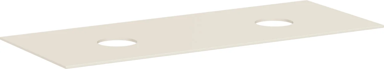 Hansgrohe Xevolos E Konsole Sandbeige Matt, 1370x550 mm, 2 mittige Beckenausschnitte ohne Hahnloch Hansgrohe Xevolos E Konsole Sandbeige Matt, 1370x550 mm, 2 mittige Beckenausschnitte ohne Hahnloch