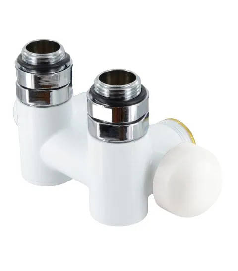 MEP-Ventil bivalent DN15x50 mm, Eck, Weiss 9016 MEP-Ventil bivalent DN15x50 mm, Eck, Weiss 9016