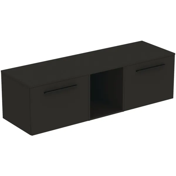 Möbel-Set 160cm i.life B 2 Auszüge 1 offenes Fach (mittig) Griff Schwarz Weiß matt Möbel-Set 160cm i.life B 2 Auszüge 1 offenes Fach (mittig) Griff Schwarz Weiß matt