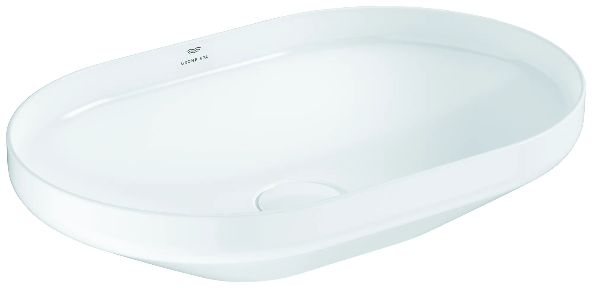 Aufsatzschale Airio 39966, oval, 600 x 400 mm, ohne Hahnloch, ohne Überlauf, alpinweiss Aufsatzschale Airio 39966, oval, 600 x 400 mm, ohne Hahnloch, ohne Überlauf, alpinweiss