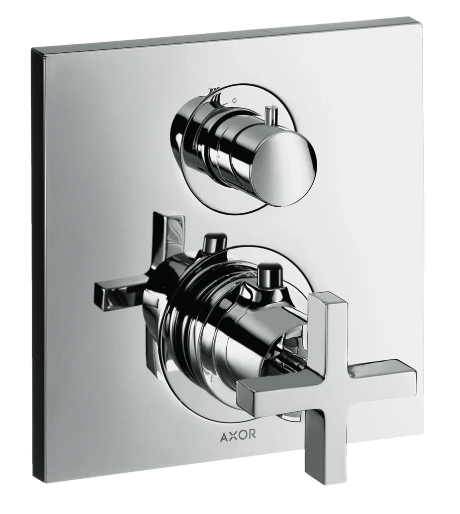 Hansgrohe AXOR Citterio Thermostat Unterputz, Chrom, 1 Verbraucher, max. Durchfluss 26 l/min bei 3 bar, einstellbare Temperaturbegrenzung bis 40 °C, mit Schalldämpfer Hansgrohe AXOR Citterio Thermostat Unterputz, Chrom, 1 Verbraucher, max. Durchfluss 26 l/min bei 3 bar, einstellbare Temperaturbegrenzung bis 40 °C, mit Schalldämpfer