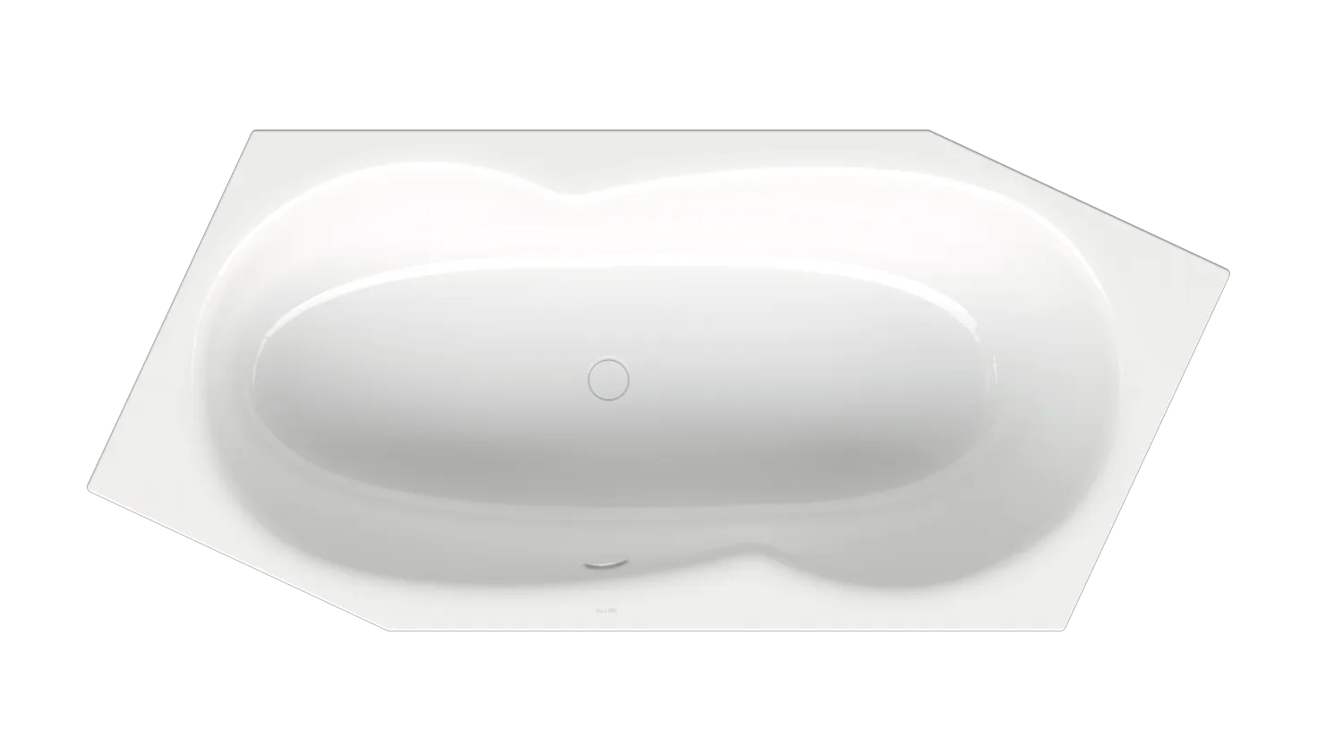 Bette BW Sonstige Badewanne Sechseck Metric Weiß Fußende links Überlauf vorne 2060 x 900 x 450 mm 30 mm Randhöhe 190 l Nutzinhalt 2-Sitzer