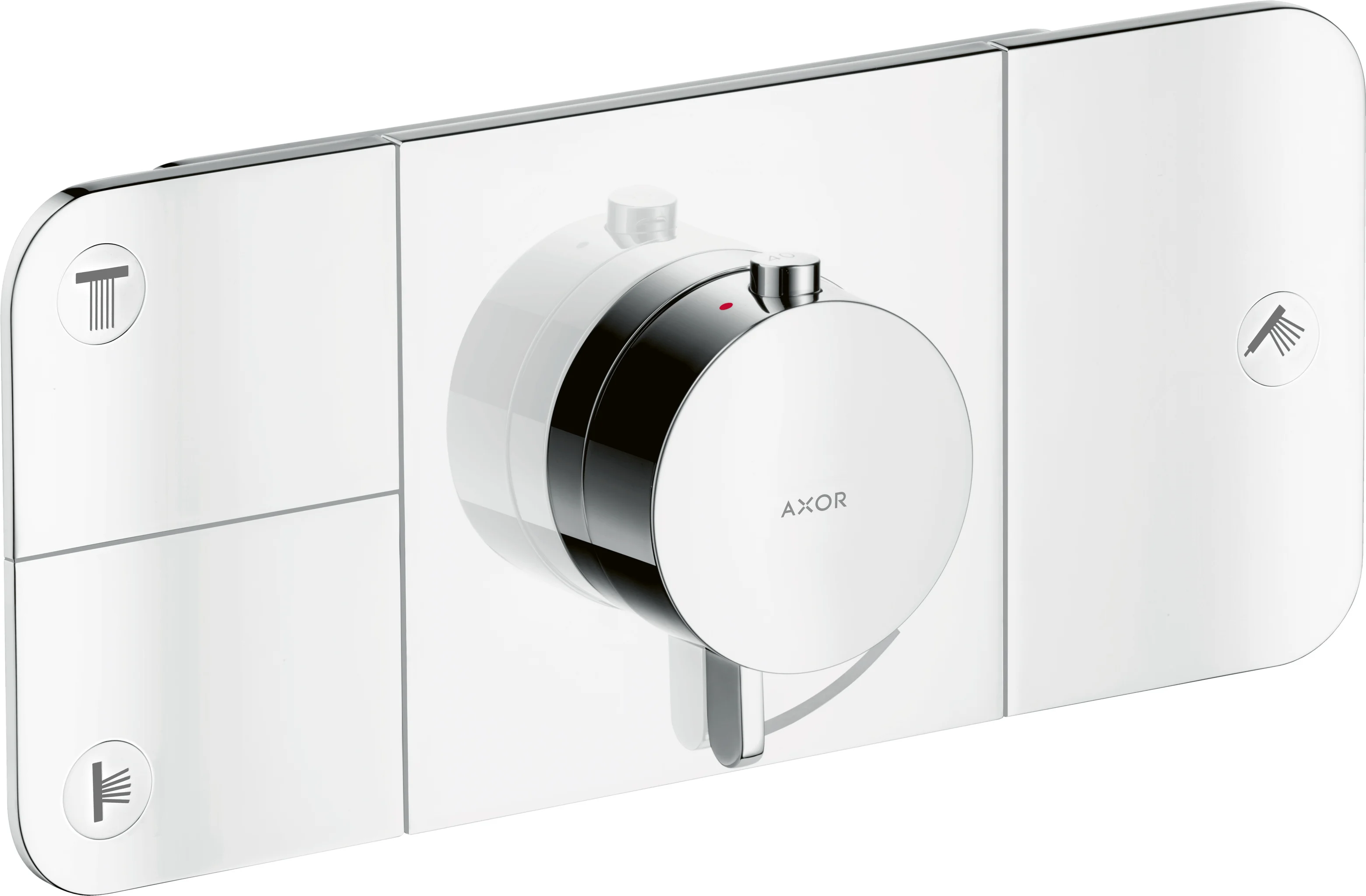 Hansgrohe AXOR One Thermostatmodul Unterputz, Chrom, 3 Verbraucher mit Eco-Funktion, max. Durchflussmenge 30 l/min bei 3 bar, inkl. Handbrause, Raindance und Seitenbrause Hansgrohe AXOR One Thermostatmodul Unterputz, Chrom, 3 Verbraucher mit Eco-Funktion, max. Durchflussmenge 30 l/min bei 3 bar, inkl. Handbrause, Raindance und Seitenbrause