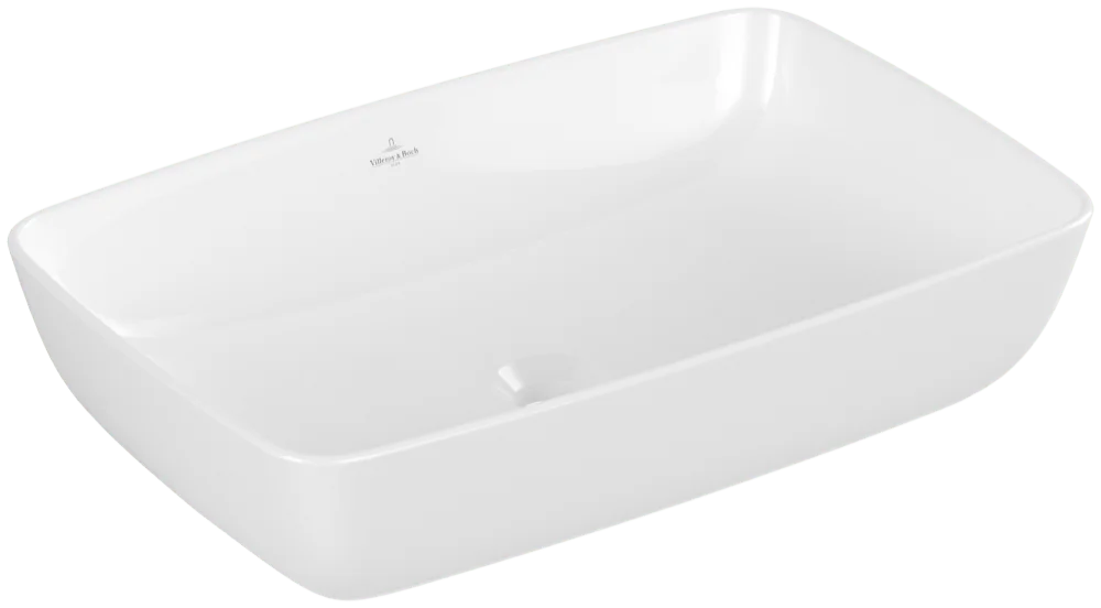 Villeroy & Boch Artis Aufsatzwaschbecken TitanCeram 580x380mm Rechteck ohne Überlauf Weiß Alpin
