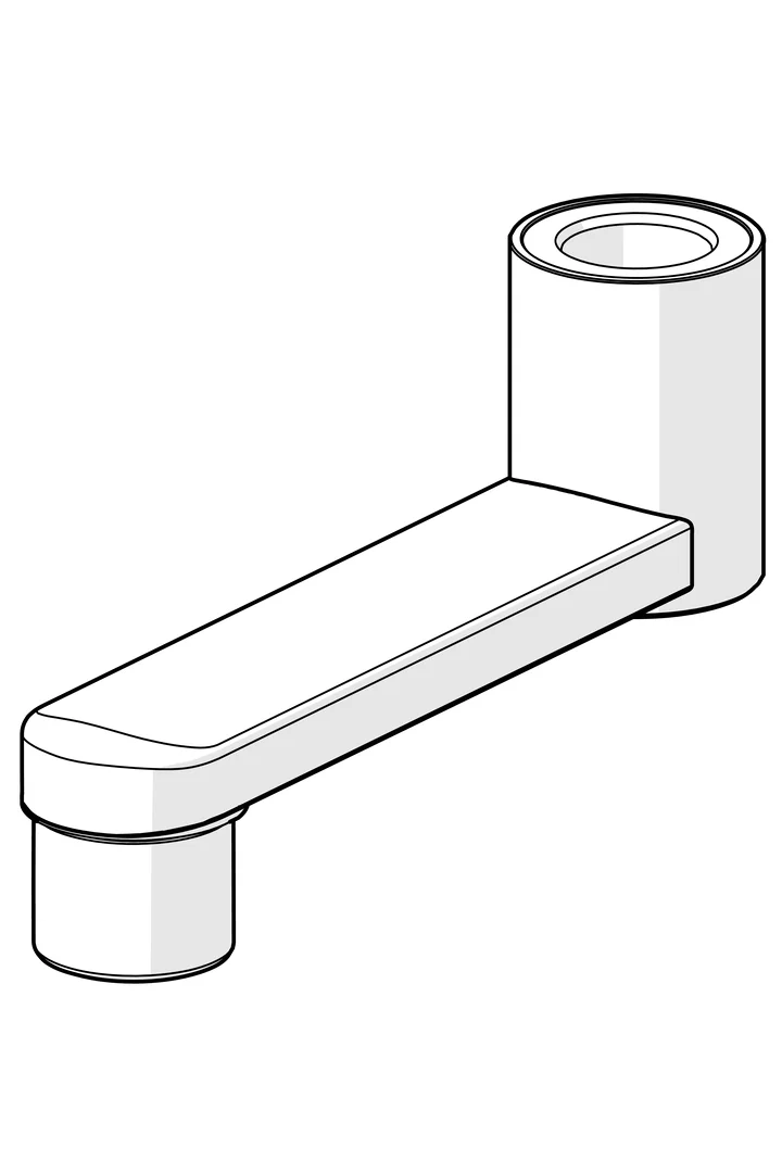 Auslauf 2900 L=100 Ausladung 100 mm Chrom Auslauf 2900 L=100 Ausladung 100 mm Chrom