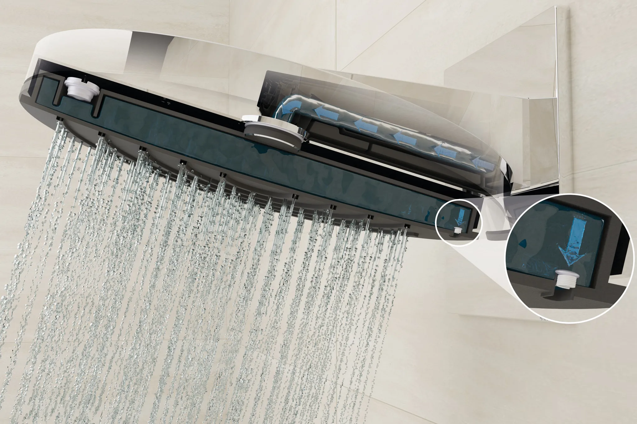 Kopfbrause Pulsify 260 2jetmit Wandanschluss chrom Kopfbrause Pulsify 260 2jetmit Wandanschluss chrom