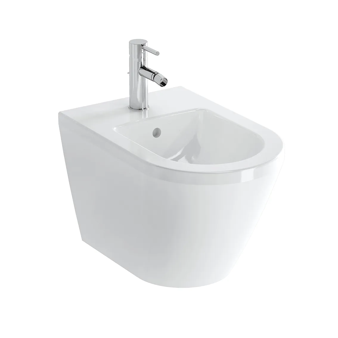 VitrA Integra Wand-Bidet 36 x 54 cm verdeckte Befestigung Weiß Hochglanz VitrA Clean VitrA Integra Wand-Bidet 36 x 54 cm verdeckte Befestigung Weiß Hochglanz VitrA Clean