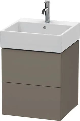 Duravit Waschtischunterschrank wandhängend „L-Cube“ 48,4 × 54,4 × 45,9 cm Flannel Grey Seidenmatt Duravit Waschtischunterschrank wandhängend „L-Cube“ 48,4 × 54,4 × 45,9 cm Flannel Grey Seidenmatt