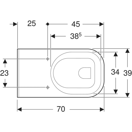 Wand-Flachspül-WC „Renova Comfort Square“ 39 × 36 × 70 cm in weiß alpin, mit Spülrand Wand-Flachspül-WC „Renova Comfort Square“ 39 × 36 × 70 cm in weiß alpin, mit Spülrand
