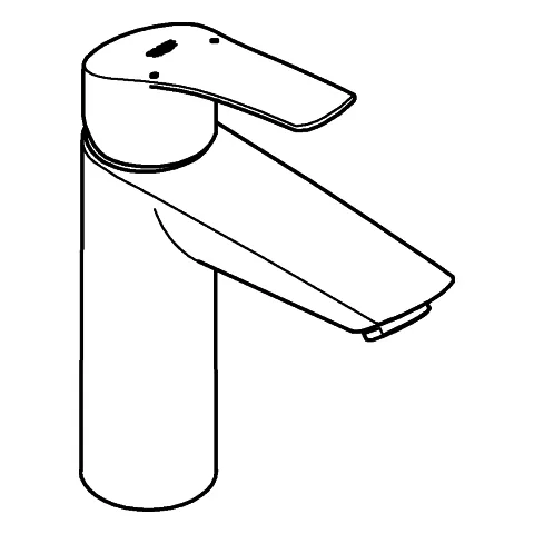 Einhand-Waschtischbatterie Eurosmart 23324_3, M-Size, Einlochmontage, Temperaturbegrenzer, glatter Körper, chrom Einhand-Waschtischbatterie Eurosmart 23324_3, M-Size, Einlochmontage, Temperaturbegrenzer, glatter Körper, chrom