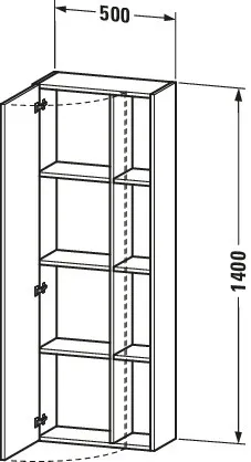 Duravit Hochschrank „DuraStyle“ 50 × 140 × 24 cm