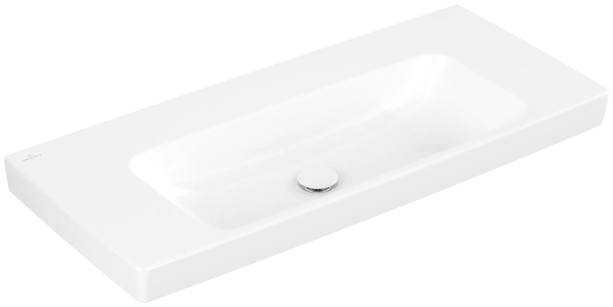 Villeroy & Boch Waschbecken „Architectura“ 1000 × 460 × 165 mm, ohne Hahnlochbohrung, für Becken mittig