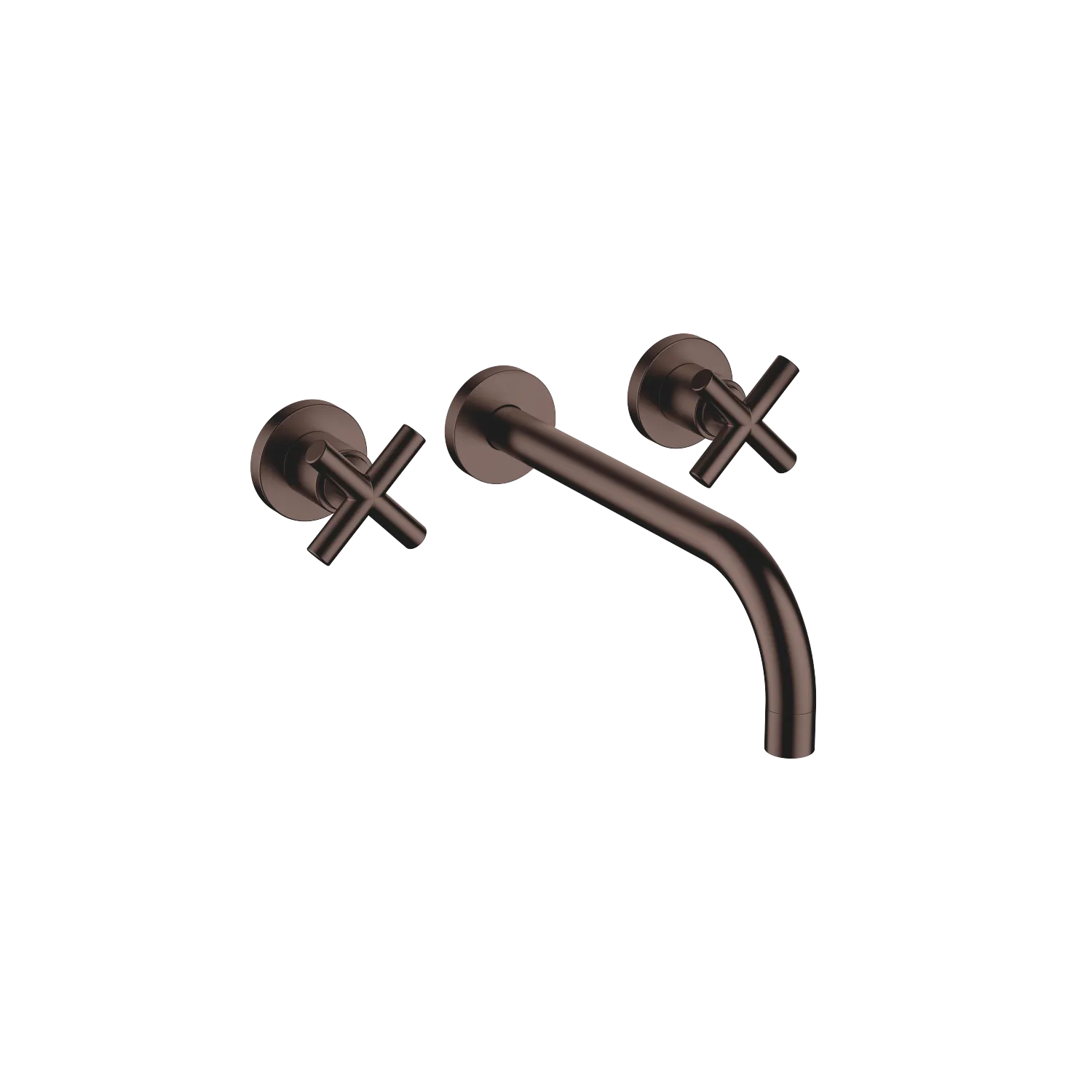 Dornbracht TARA Waschtisch-Wandbatterie ohne Ablaufgarnitur, Dark Bronze gebürstet PVD, Ausladung 240 mm, starrer Auslauf, runder luftangereicherter