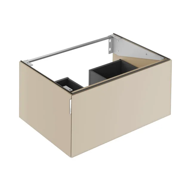 KEUCO Waschtischunterschrank mit Auszug „Edition 11 Art“ Sand (Glas, satiniert), Sand (Glas, satiniert), mit Beleuchtung 800 × 350 × 490 mm