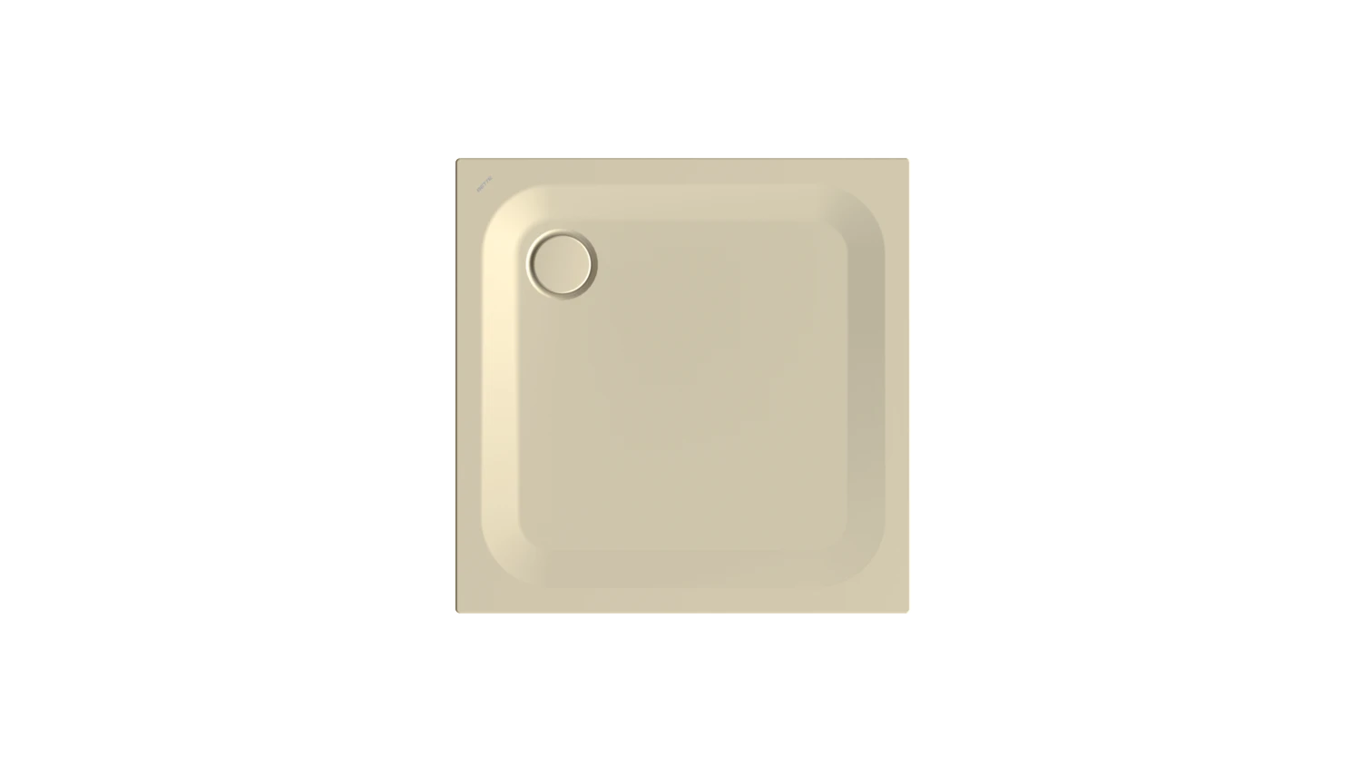 Bette quadrat Duschwanne „BetteUltra“ 900 × 900 mm ohne Oberflächenbeschichtung, ohne Oberflächenveredelung, ohne Wannenträger, in Cream