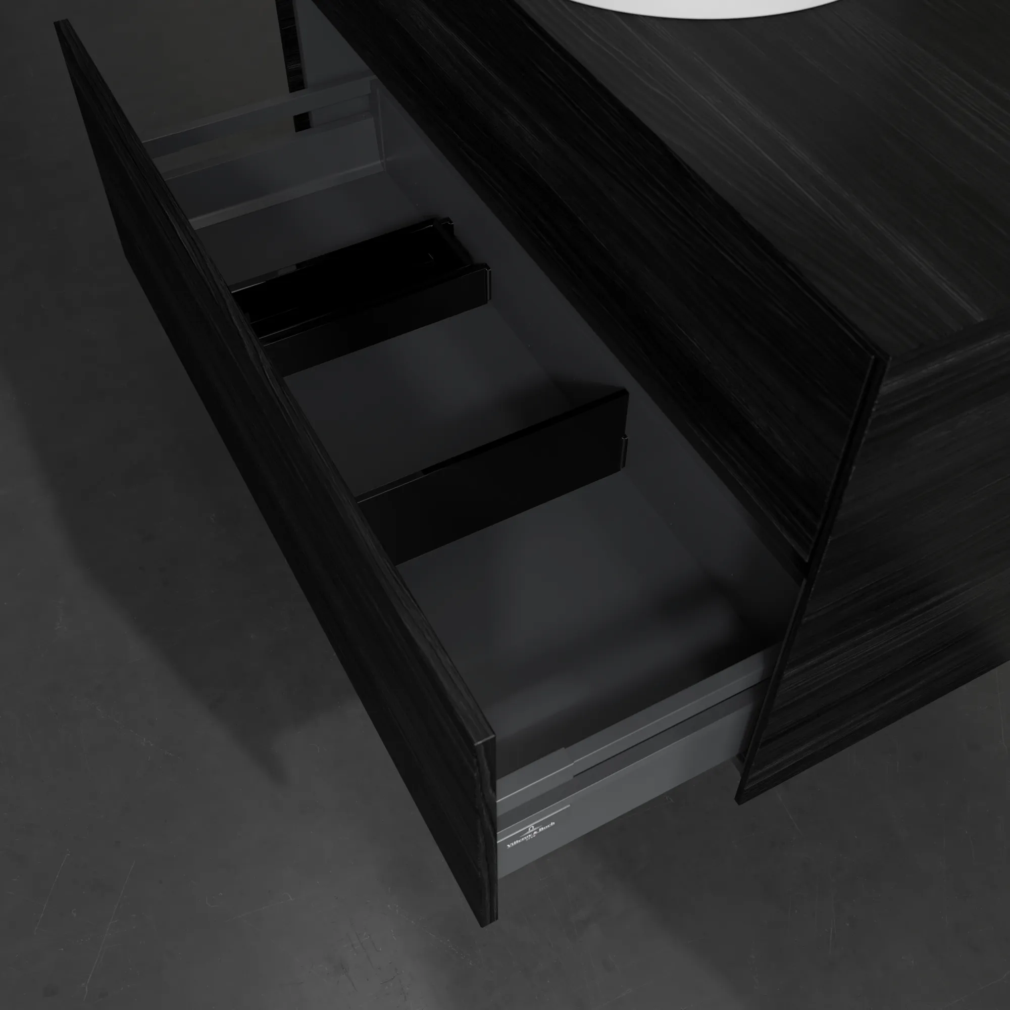 Villeroy & Boch Waschtischunterschrank „Collaro“ 1000 × 548 × 500 mm Black Oak, ohne Beleuchtung, für Becken mittig Villeroy & Boch Waschtischunterschrank „Collaro“ 1000 × 548 × 500 mm Black Oak, ohne Beleuchtung, für Becken mittig