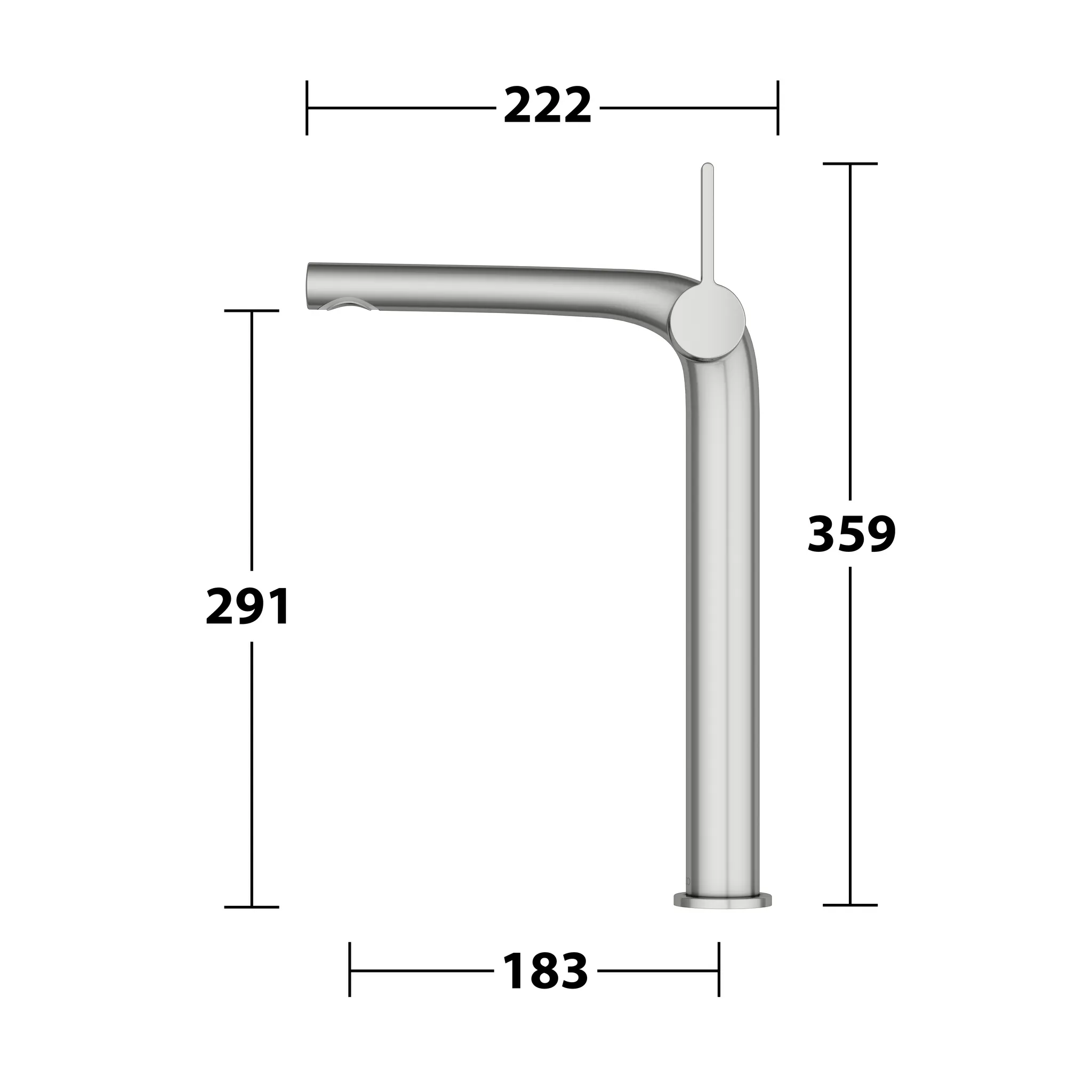 KEUCO EDITION 400 Einhebel-Waschtischmischer 290 ohne Zugstangen-Ablaufgarnitur Edelstahl-finish