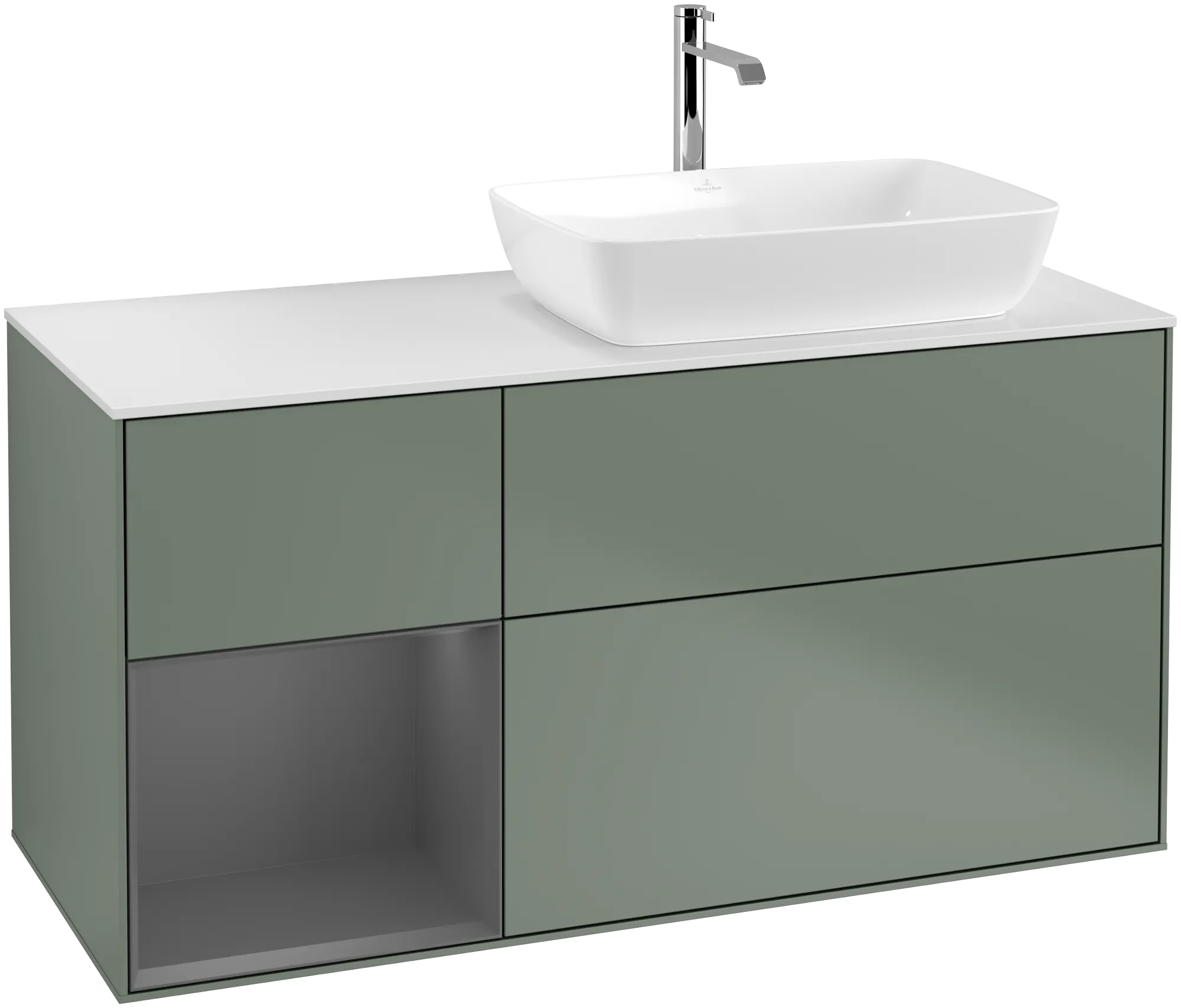 Villeroy & Boch Finion Waschbeckenunterschrank F80 1200x603x501mm Olive Matt