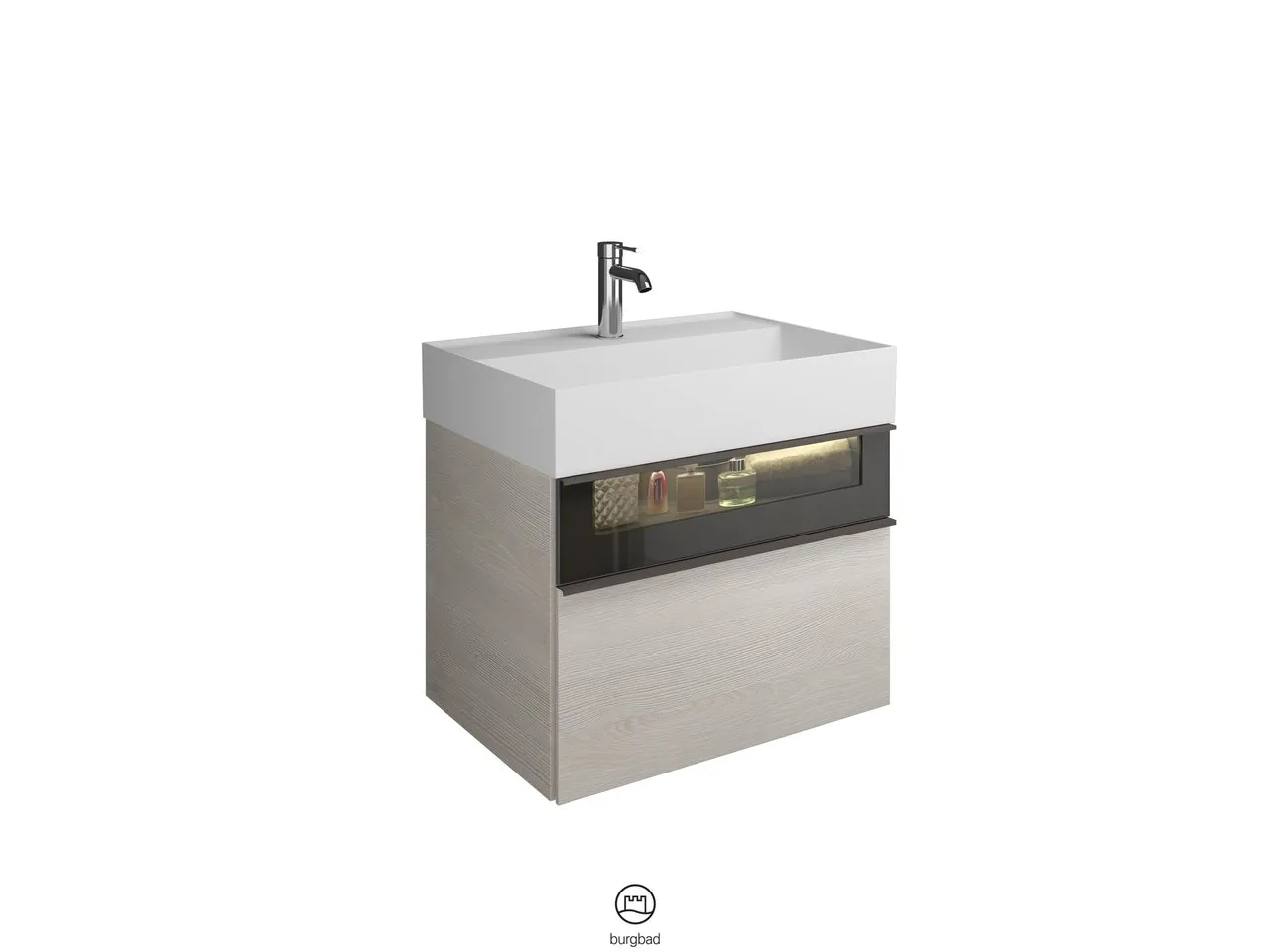 burgbad Badmöbelset „Yumo“ in Eiche Dekor Cashmere burgbad Badmöbelset „Yumo“ in Eiche Dekor Cashmere