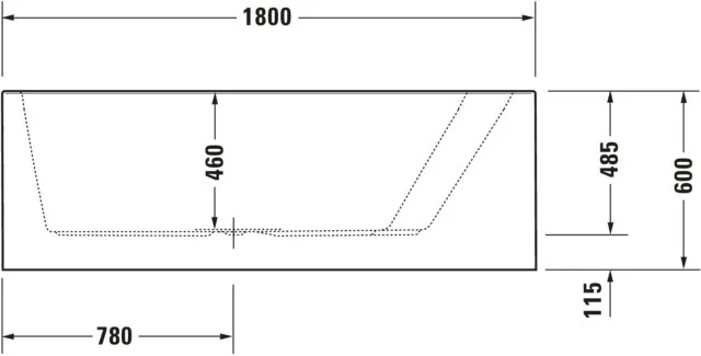 Duravit Badewanne „Paiova“ vorwand sonderform 180 × 140 cm, rechts