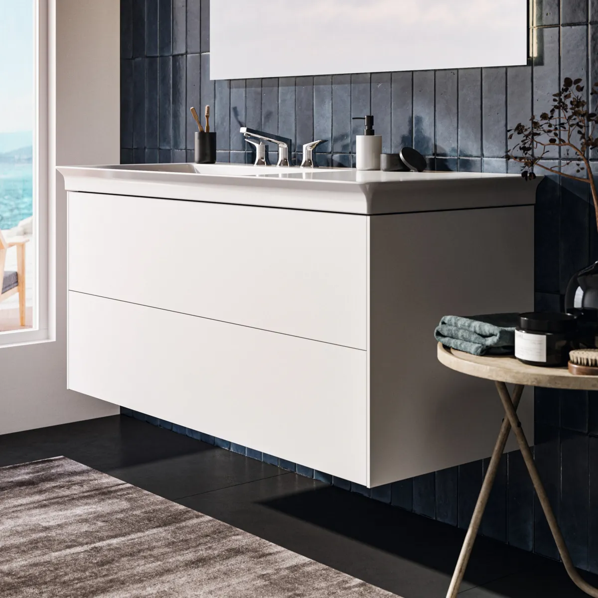 Ideal Standard Möbelwaschtischunterschrank Conca 1200x505mm Weiß matt Ideal Standard Möbelwaschtischunterschrank Conca 1200x505mm Weiß matt