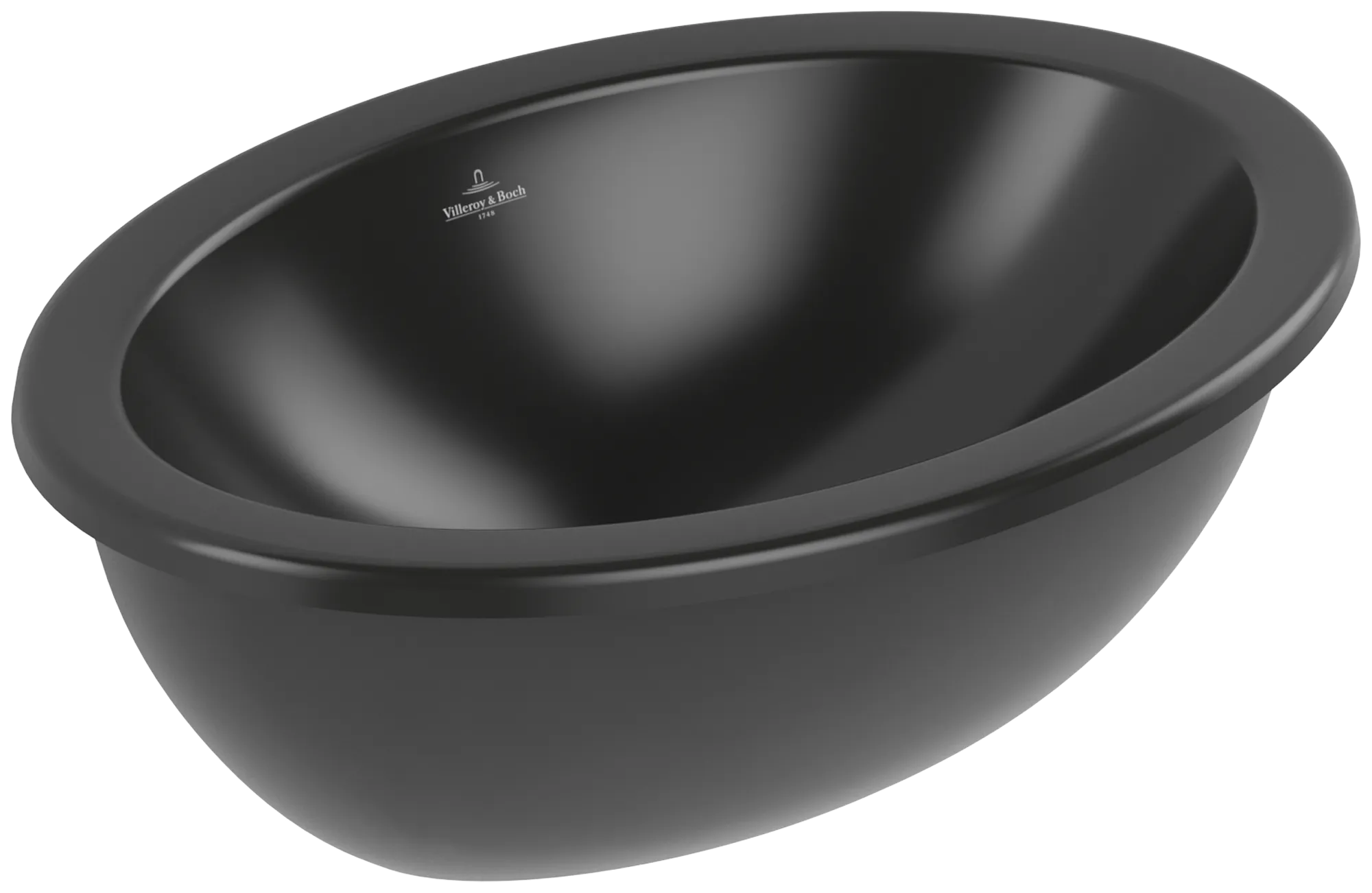 Villeroy & Boch Unterbauwaschbecken Loop & Friends, oval, Pure Black CeramicPlus, 430 x 290 mm, Höhe 185 mm Villeroy & Boch Unterbauwaschbecken Loop & Friends, oval, Pure Black CeramicPlus, 430 x 290 mm, Höhe 185 mm
