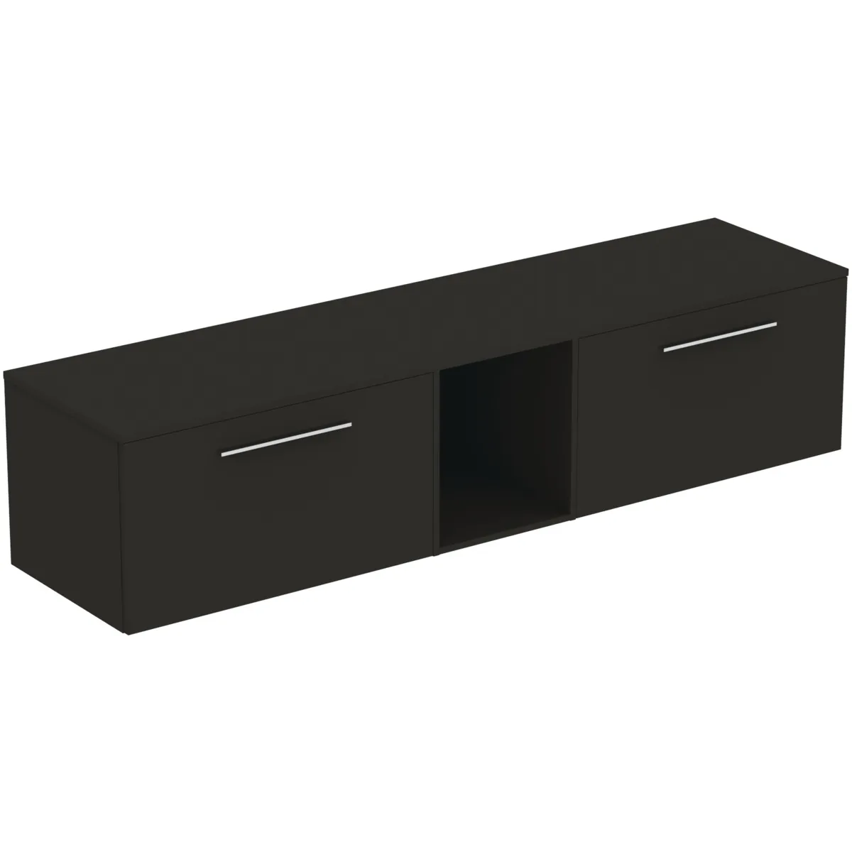 Ideal Standard i.life B 200cm Möbel-Set 2 Auszüge Chrom Carbongrau matt