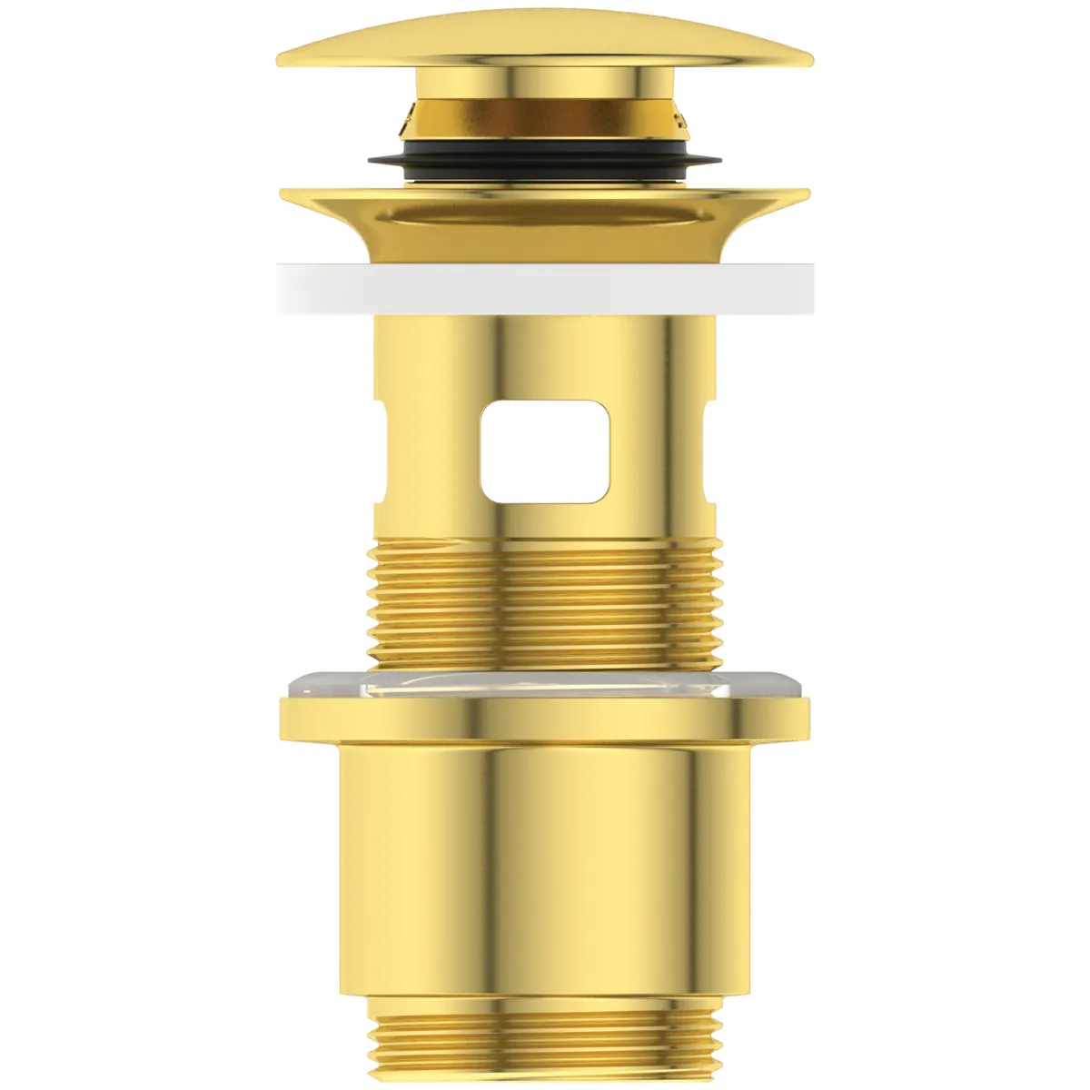 Push-Open für Waschtisch mit Überlauf, Brushed Gold Push-Open für Waschtisch mit Überlauf, Brushed Gold