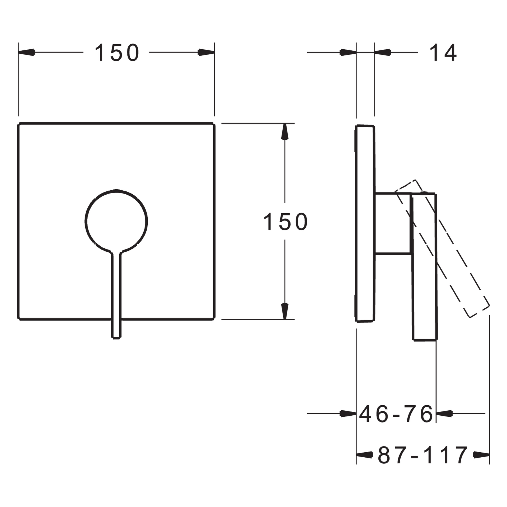 Einhebelmischer Fertigmontageset für Brausebatterie LOFT 8762 Rosette eckig Chrom Einhebelmischer Fertigmontageset für Brausebatterie LOFT 8762 Rosette eckig Chrom