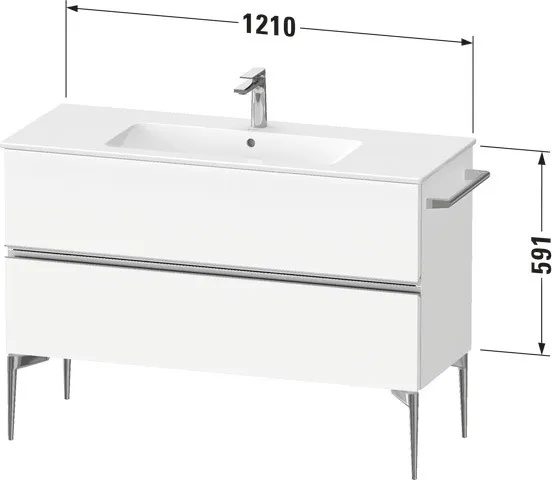 Duravit Waschtischunterschrank „Sivida“ 121 × 59,1 × 47,7 cm