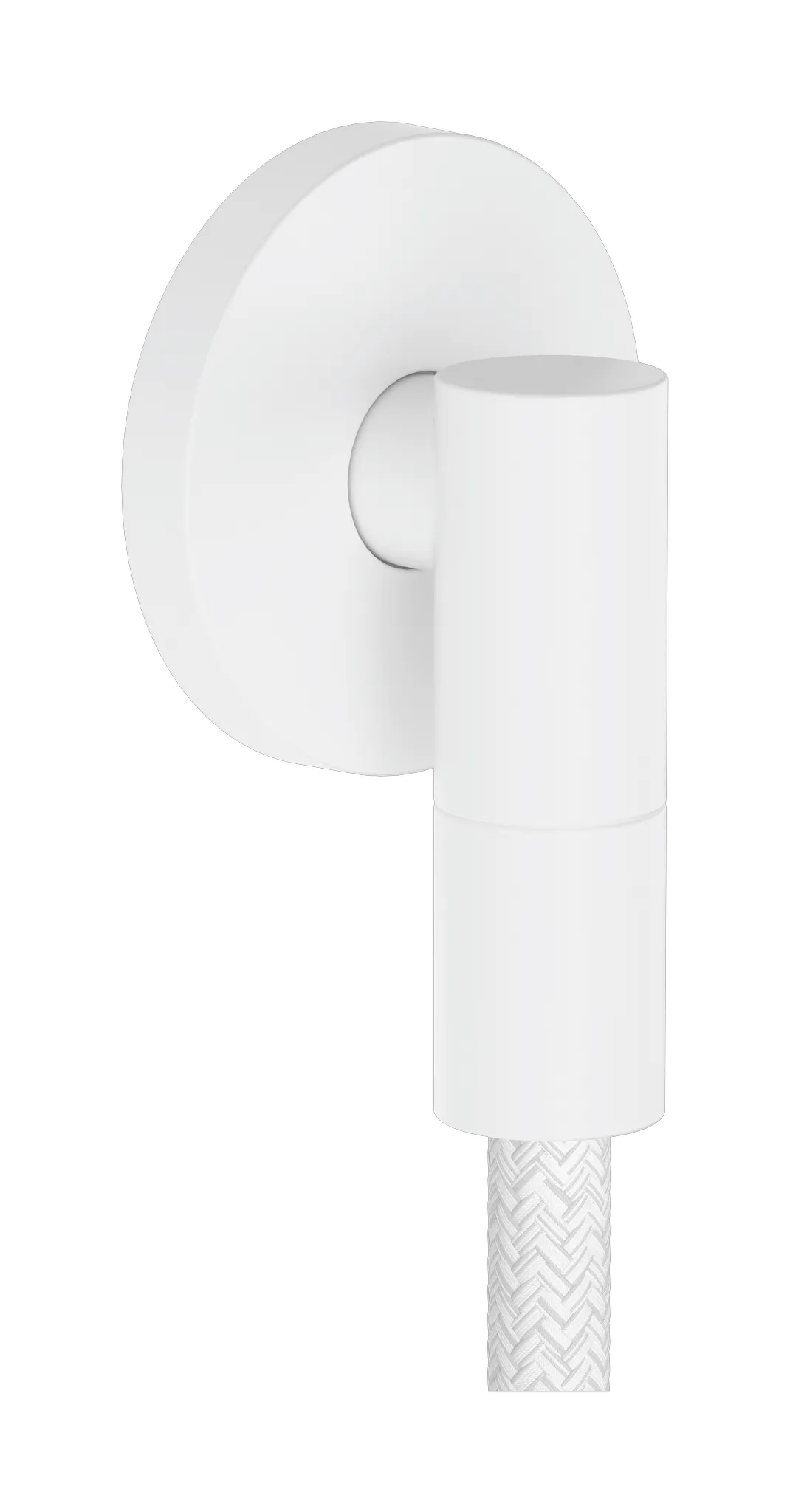Hansgrohe FixFit Fine S Wandanschluss Mattweiß mit Rückflussverhinderer, G 1/2, schlankes Design