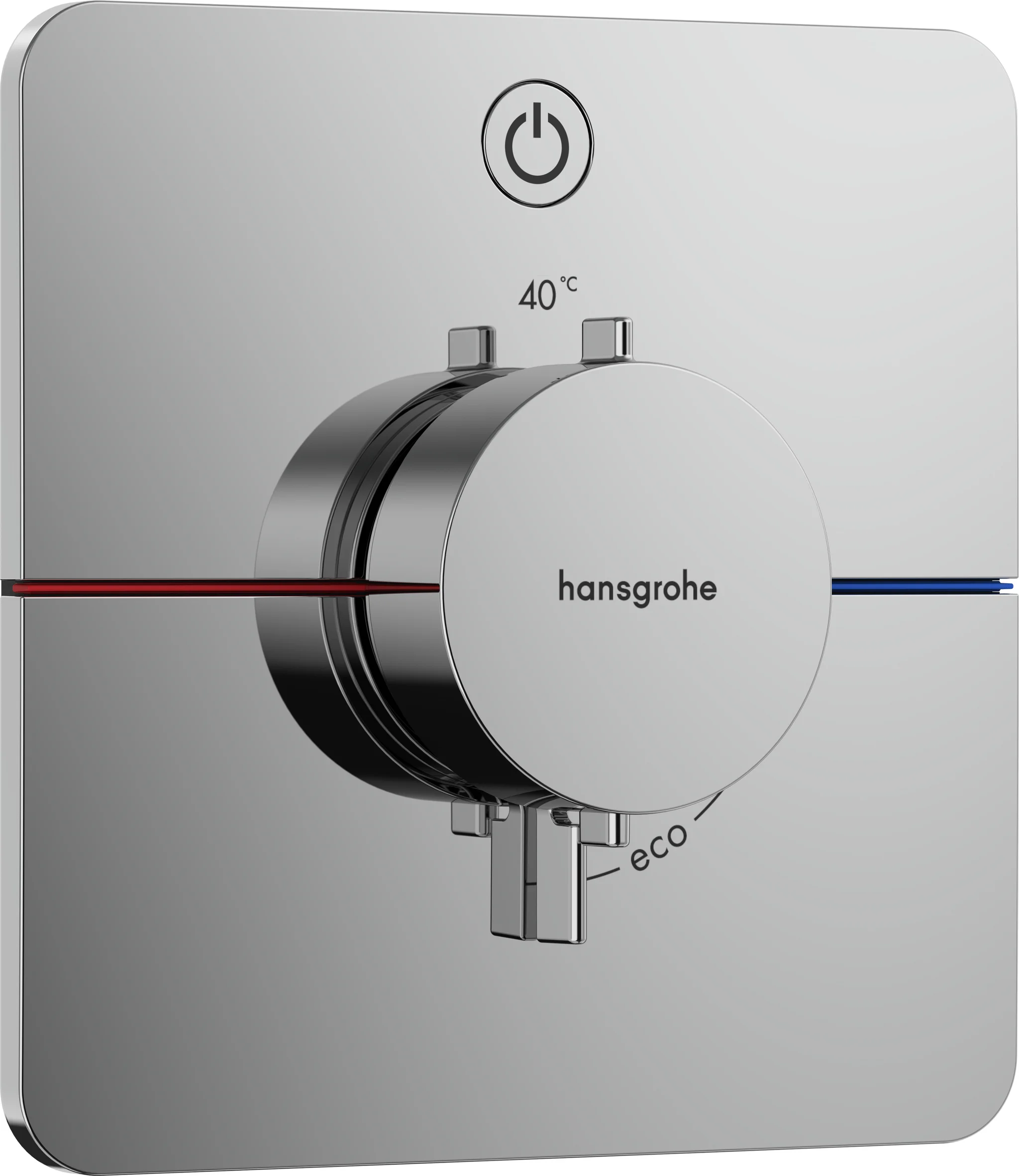 Hansgrohe ShowerSelect Comfort Q Thermostat Unterputz, Chrom, 1 Verbraucher, flache Rosette, einfache Installation