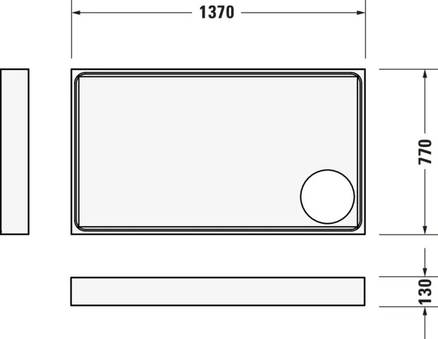 Duravit rechteck Duschwanne „Starck Slimline“ 140 × 80 cm 